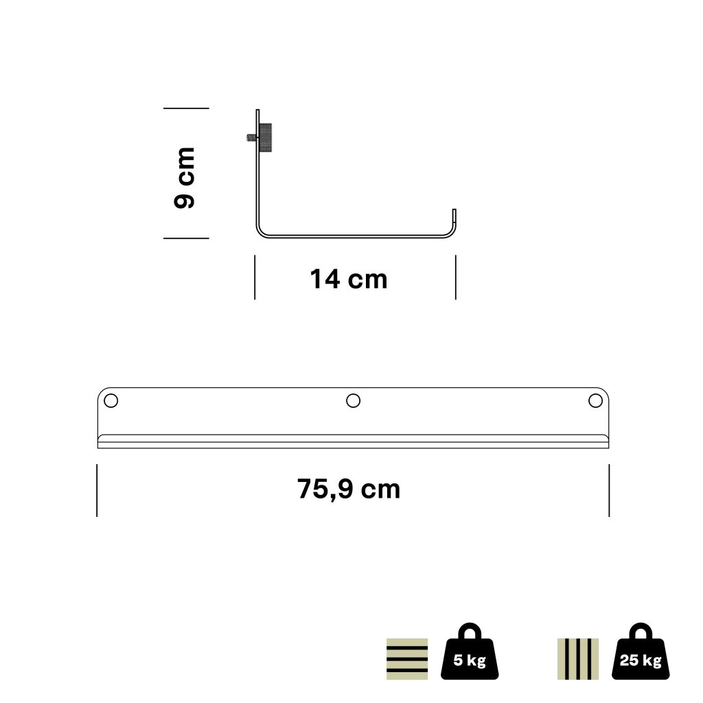 Afbeelding 8 van 10 in Wandplank breed galerij