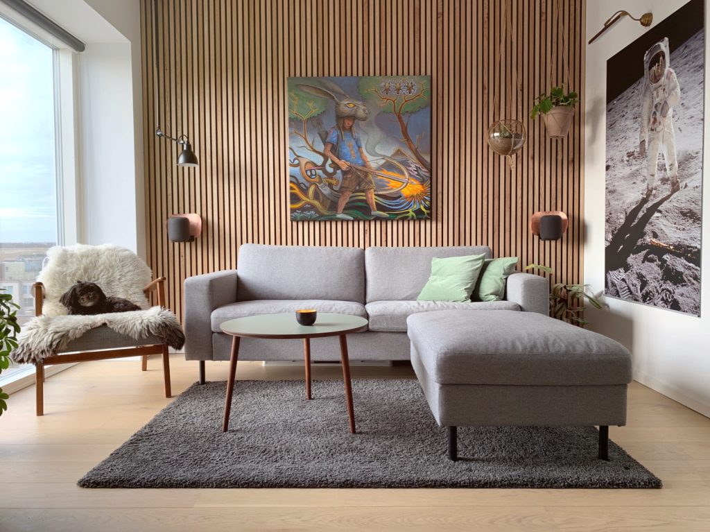 akupanel rustic natural oak living room