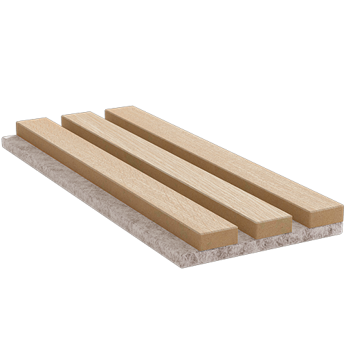WoodUpp® Klassiek Eiken (Beige Vilt) | 240 - Kleurstaal akoestische panelen hout
