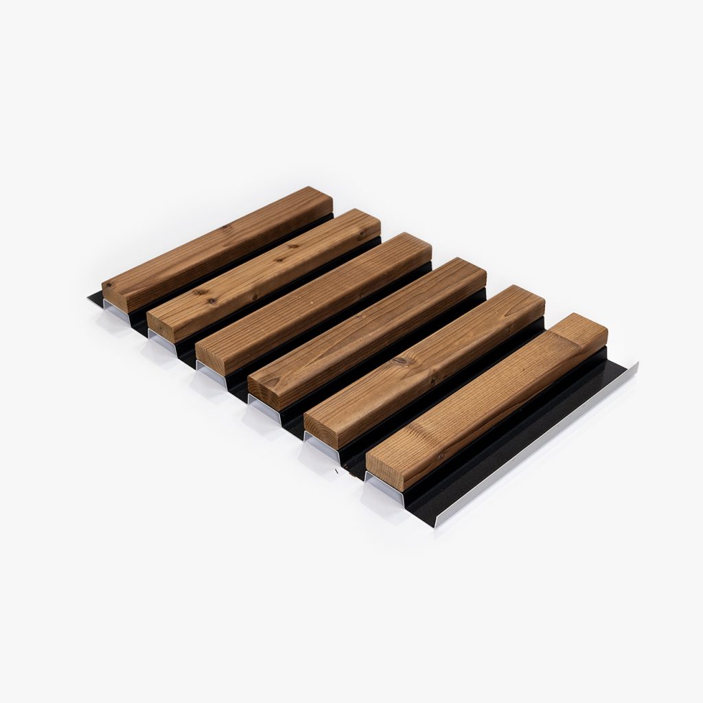 Afbeelding 1 van 1 in AluWood Bruin - Kleurstaal galerij